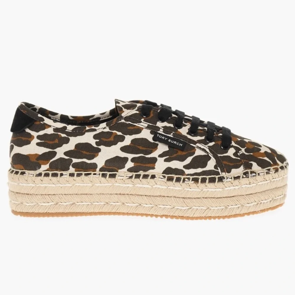 Nwot Tory Burch Seaside Oxford Platform Espadrilles Reva Leopard sneakers